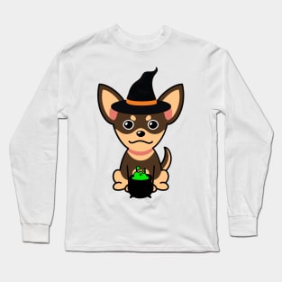 Cute small dog is a witch Long Sleeve T-Shirt